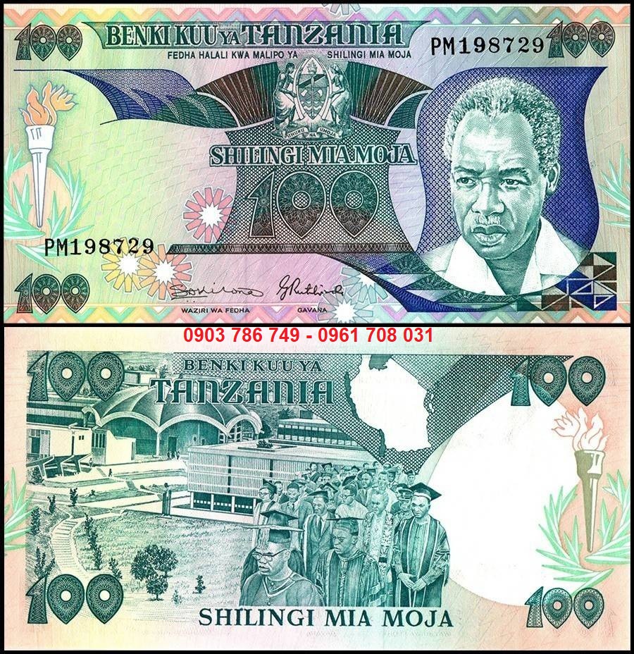 Tiền Sưu Tầm Tanzania 100 Shillings 1986 UNC