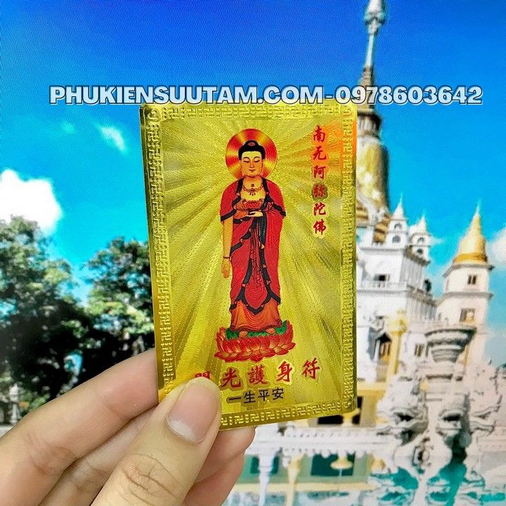 Thẻ Kim Bài Phật A Di Đà - Phukiensuutam.com
