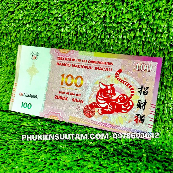 Tiền Lì Xì 100 Dola Macao Hình Con Mèo 2023 - Phukiensuutam.com