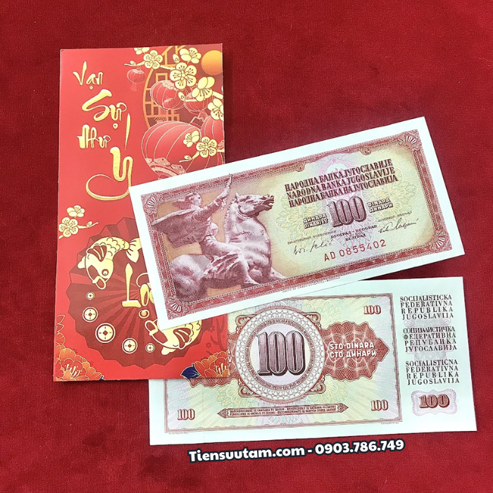 Tiền Con Ngựa Nam Tư 100 Dinara