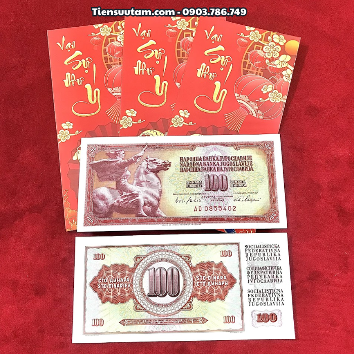 Tiền Con Ngựa Nam Tư 100 Dinara