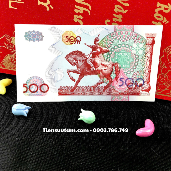Tiền Lì Xì Tết Hình Con Ngựa Của Uzbekistan 500 Sum