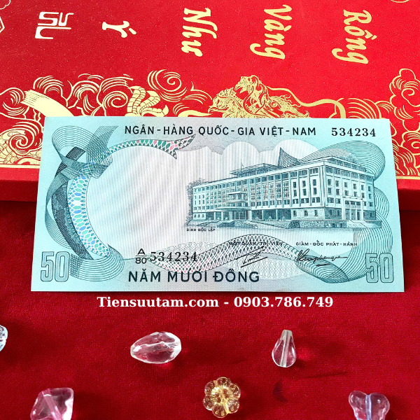 Tiền lì xì Tết hình Con Ngựa Việt Nam Cộng Hòa 50 Đồng 1972