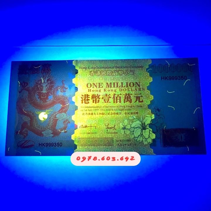 Tiền Lưu Niệm 1 Triệu Dola Hong Kong Hình Con Rồng - Phukiensuutam.com 