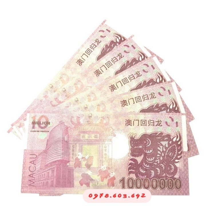 Tiền Lưu Niệm 10 Triệu Dola Macau Hình Con Rồng Năm 2000 - Phukiensuutam.com