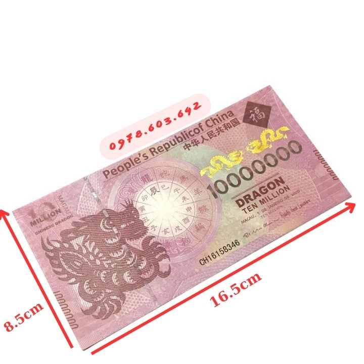 Tiền Lưu Niệm 10 Triệu Dola Macau Hình Con Rồng Năm 2000 - Phukiensuutam.com
