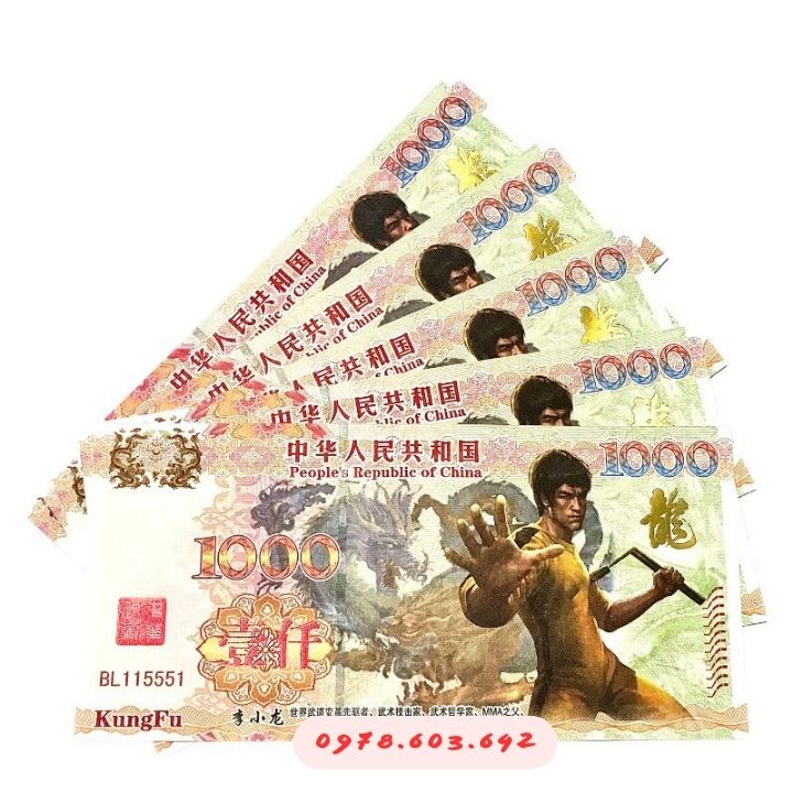 Tiền Lưu Niệm 1000 Kung Fu Lý Tiểu Long - Phukiensuutam.com