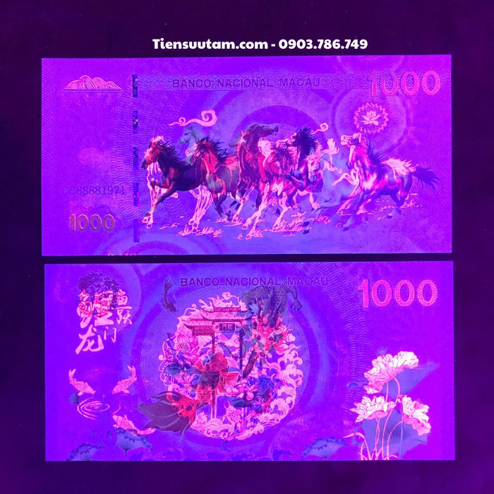 Tiền Lưu Niệm 1000 Macao Mã Đáo Thành Công Cá Chép Rồng