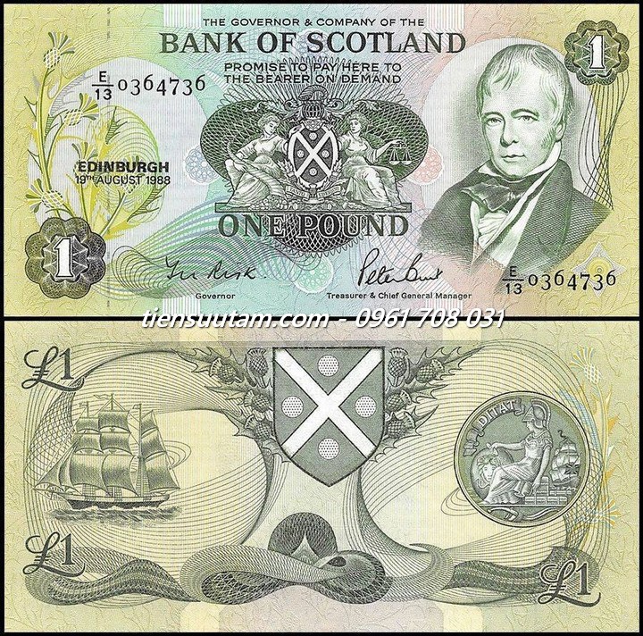 Scotland 1 Pound 1988 UNC