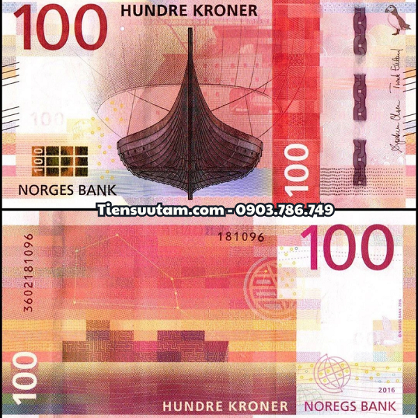 Norway - Nauy 100 Kroner 2016 UNC