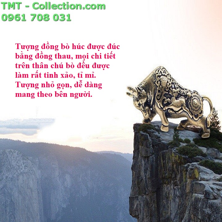 Tượng đồng bò húc - TMT Collection.com