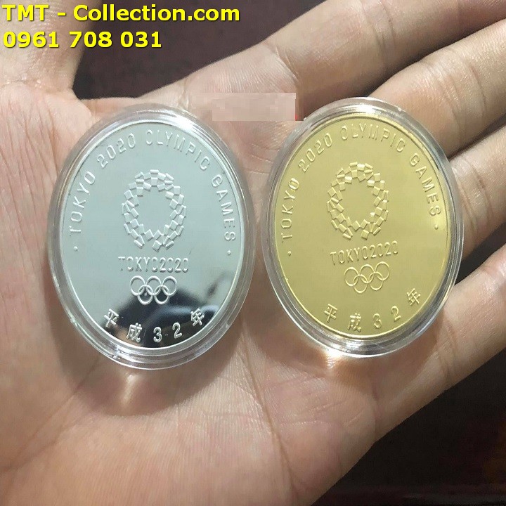 Cặp Xu Olympic Tokyo 2020 Mạ Vàng Bạc - TMT Collection.com