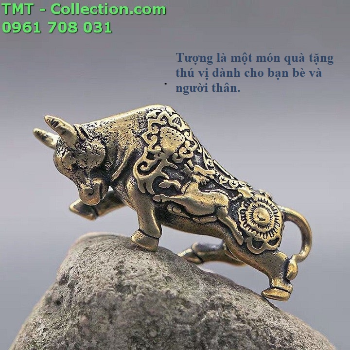 Tượng đồng bò húc - TMT Collection.com