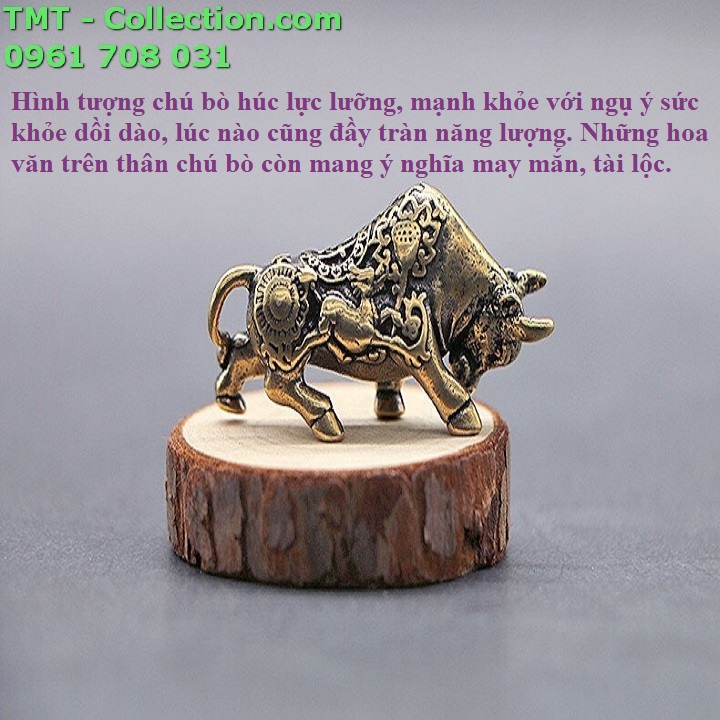Tượng đồng bò húc - TMT Collection.com