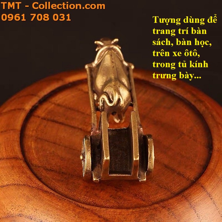 Tượng đồng xe bò kéo - TMT Collection.com