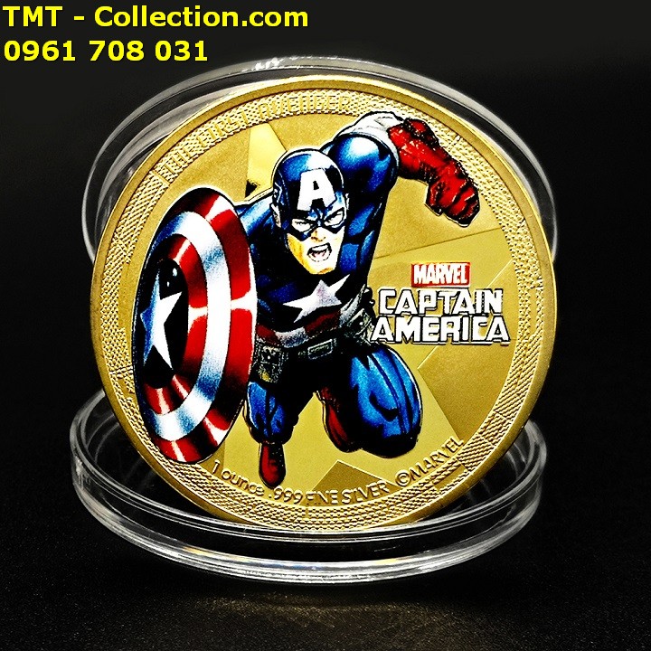 Xu Avengers Marvel Siêu Anh Hùng Captian America Vàng - TMT Collection.com