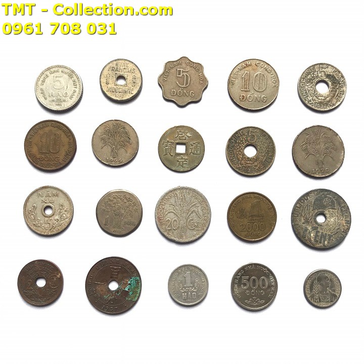 Bộ 20 tiền xu Việt Nam qua các thời kỳ - TMT Collection.com