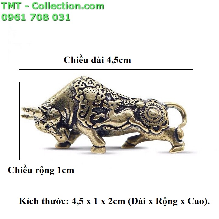 Tượng đồng bò húc - TMT Collection.com