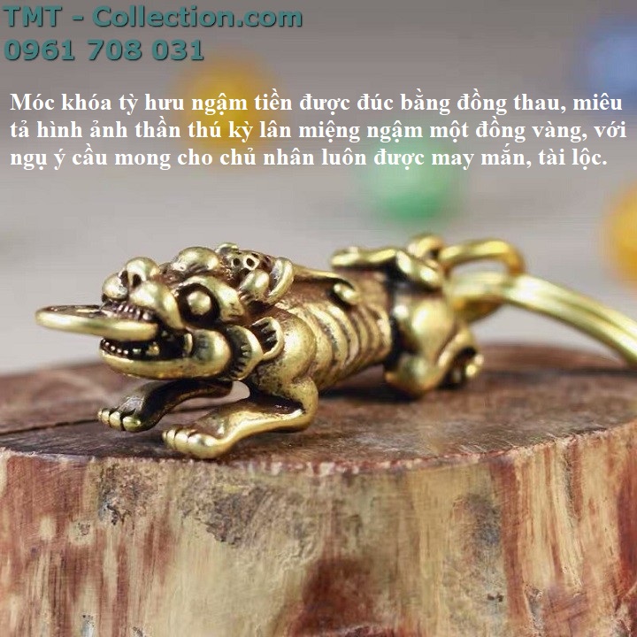 Móc khóa tỳ hưu ngậm tiền - TMT Collection.com