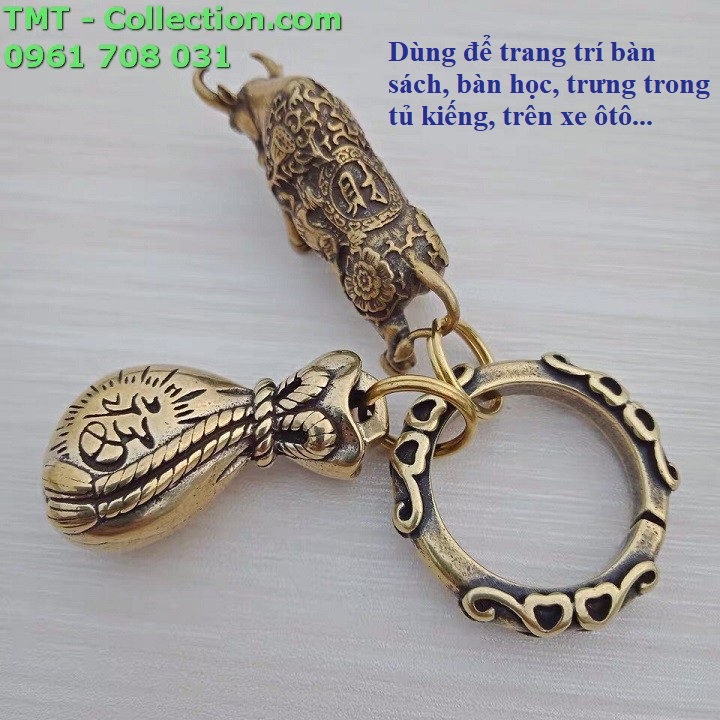Tượng đồng bò húc - TMT Collection.com