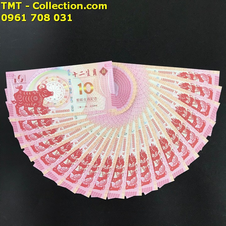 Tiền 10 dola macao hình con trâu 2021 - TMT Collection.com