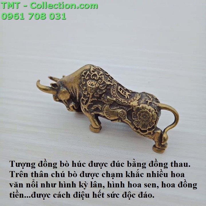Tượng đồng bò húc - TMT Collection.com