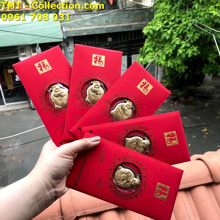 Bao Lì Xì Thần Tài Vàng Thật VIP - TMT Collection