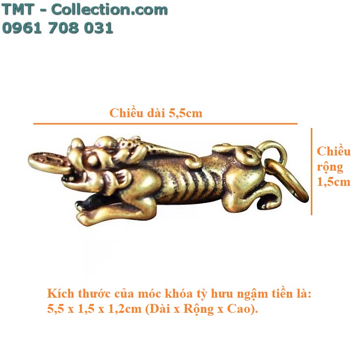 Móc khóa tỳ hưu ngậm tiền - TMT Collection.com