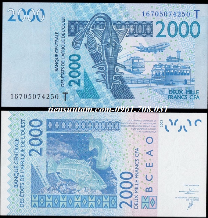 TOGO - CFA 2000 FRANCS 2002 UNC (T)