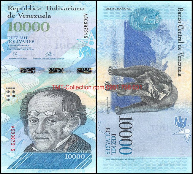 Venezuela 10.000 Diez Mil Bolivares 2016 UNC