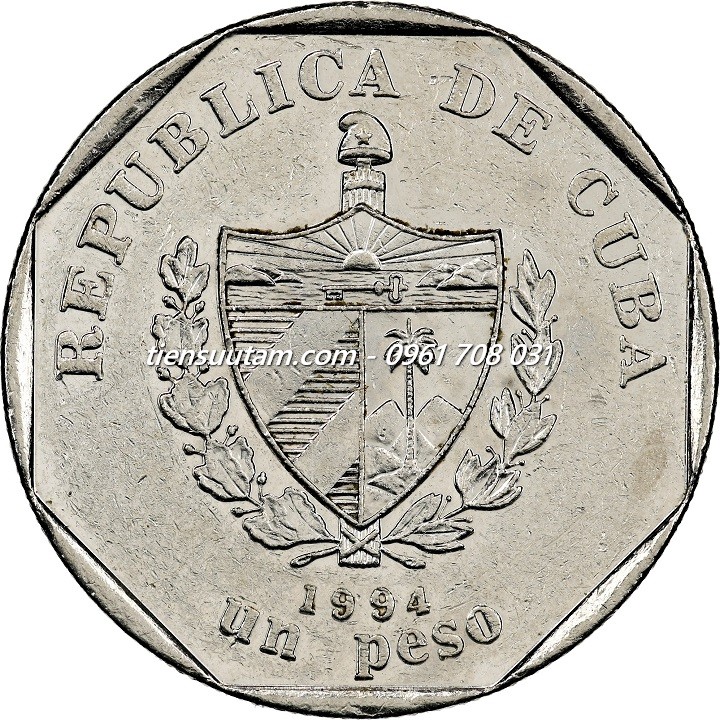 Mặt Sau Xu Cuba 1 Peso 1994-2018