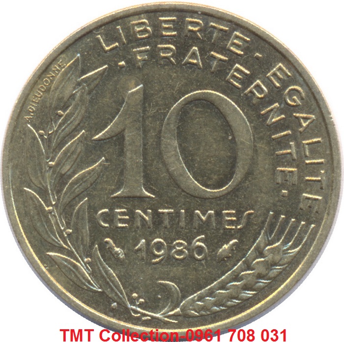 Xu France-Pháp 10 Centimes 1962-2001