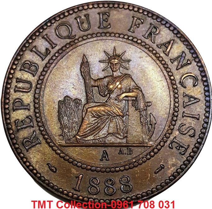 Xu Indochina-Đông Dương 1 Centime 1885-1894