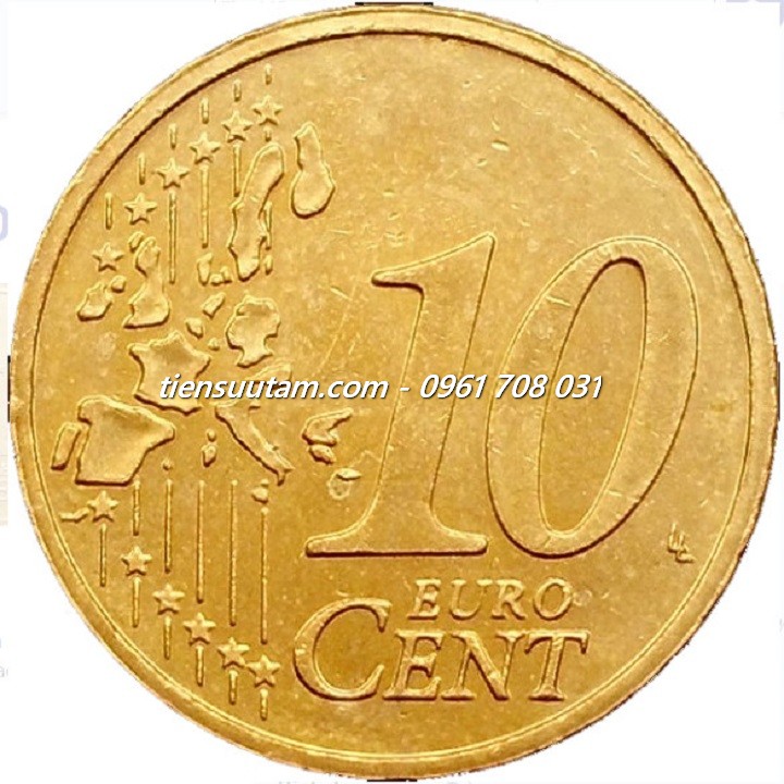 Mặt Trước Xu Ireland 10 Cent Euro 2002 - 2023
