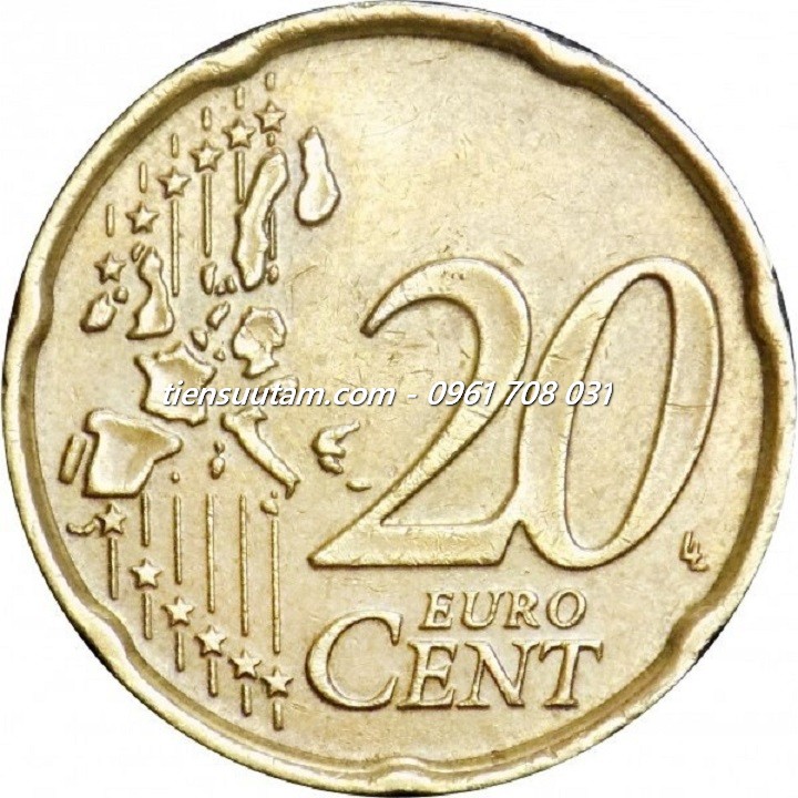 Mặt Trước Xu Italy - Ý 20 Euro Cent 2002-2007