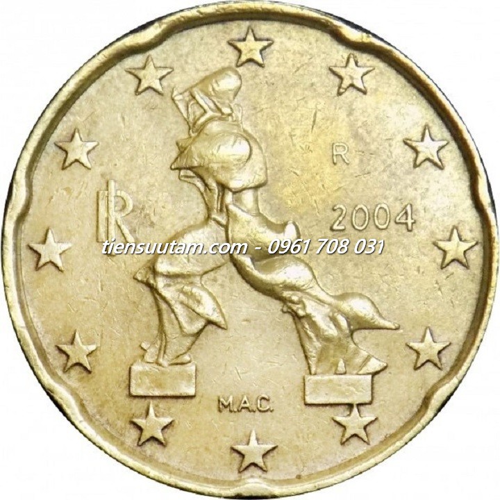 Mặt Sau Xu Italy - Ý 20 Euro Cent 2002-2007