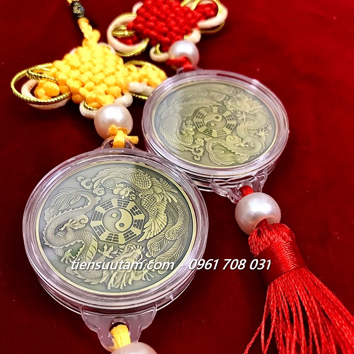 Dây Treo Phong Thuỷ Xu Long Phụng Bát Quái Âm Dương