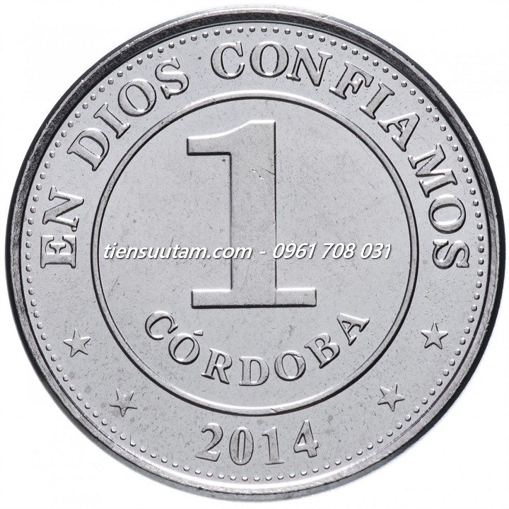 Mặt Trước Xu Nicaragua 1 Cordoba 2002-2014