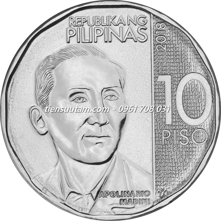 Mặt Trước Xu Philippines 10 Piso 2017-2020