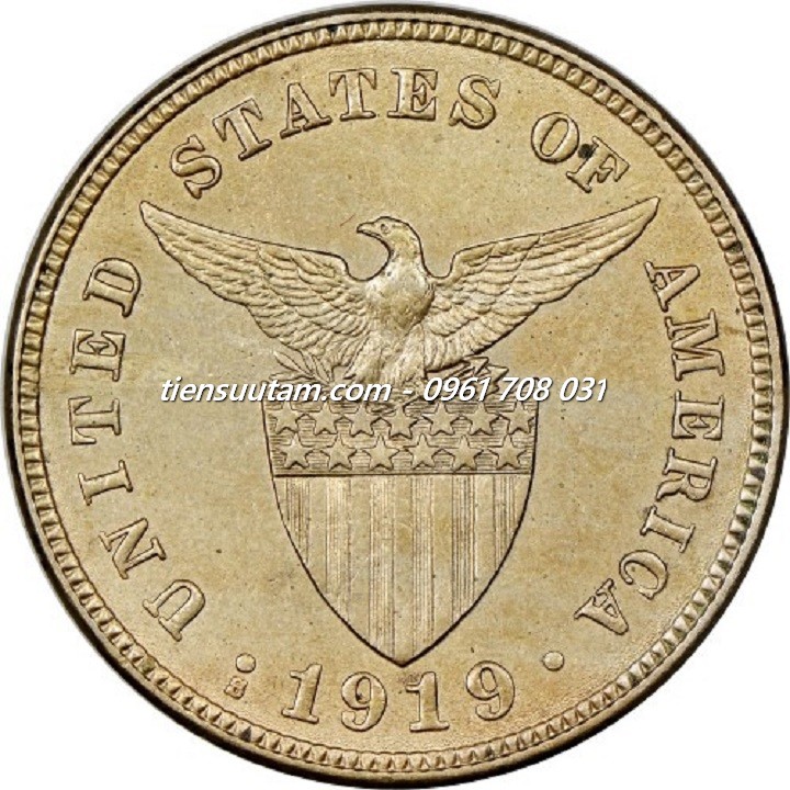 Mặt Sau Xu Philippines 5 Centavos 1903 - 1928