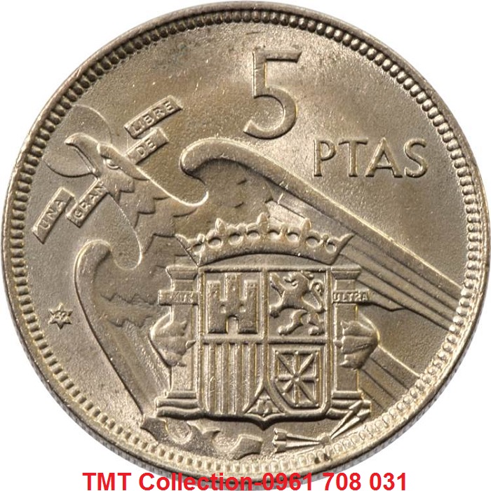 Xu Spain-Tây Ban Nha 5 Pesetas 1957