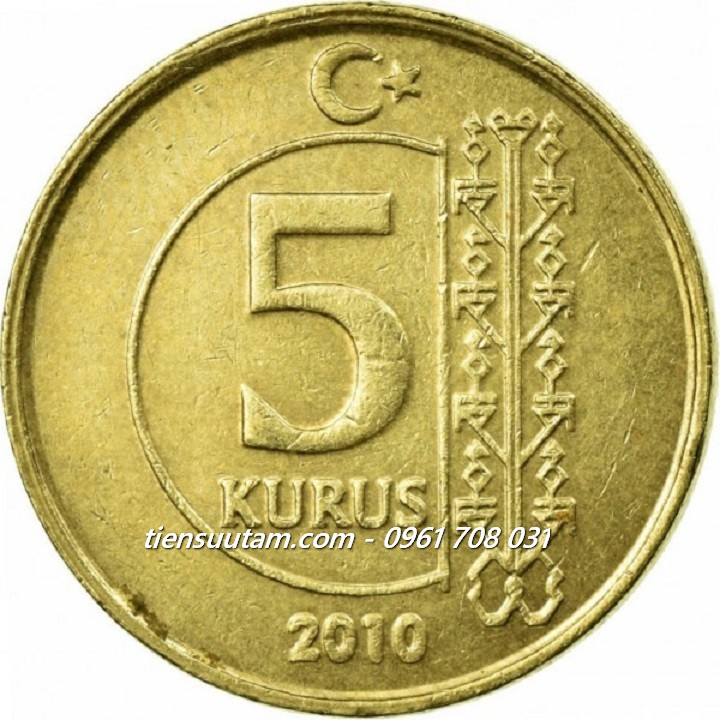 Xu Turkey - Thổ Nhỉ Kỳ 5 Kurus 2009-2022