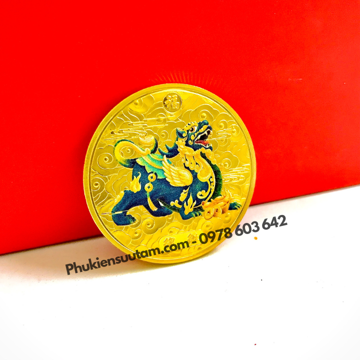 Xu Tỳ Hưu mạ vàng in màu - Phukiensuutam.com