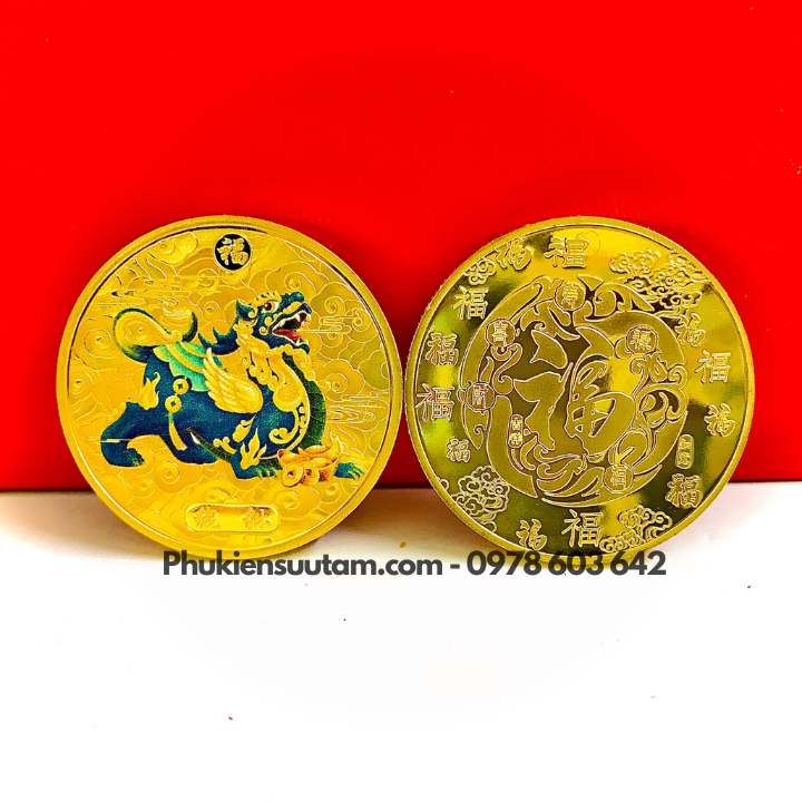 Xu Tỳ Hưu mạ vàng in màu - Phukiensuutam.com