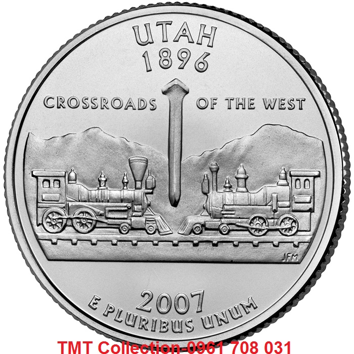 Xu USA-Mỹ Bang Utah 1/4 Dollar 2007