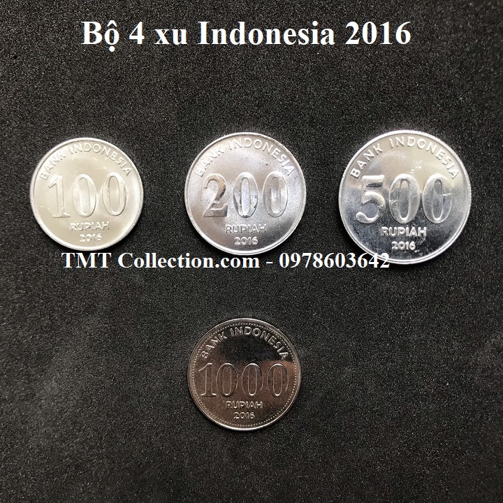 Bộ 4 xu Indonesia 2016 - TMT Collection.com