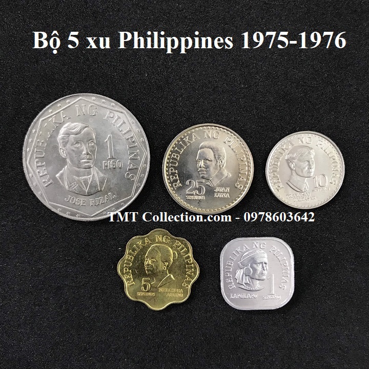 Bộ 5 xu Philippines 1975-1976 - TMT Collection.com
