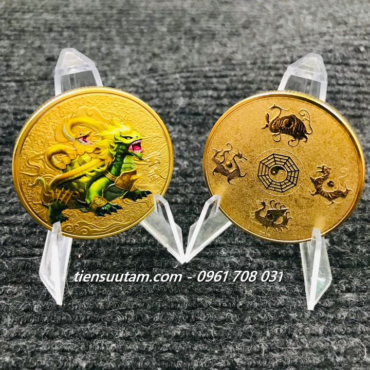 Xu Phong Thuỷ Tứ Tượng Huyền Vũ Vàng In Màu