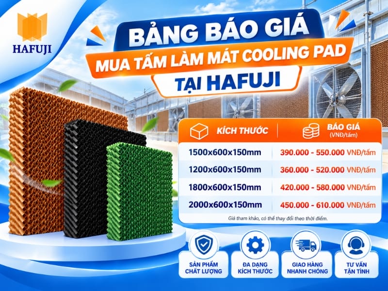 Bảng báo giá mua tấm làm mát Cooling Pad tại Hafuji