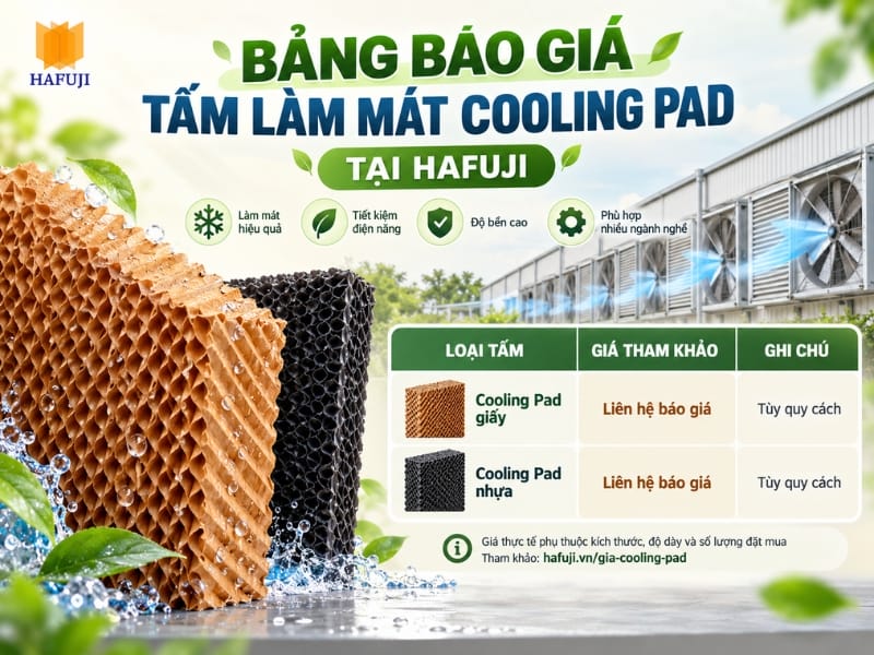 Bảng báo giá mua tấm làm mát Cooling Pad tại Hafuji